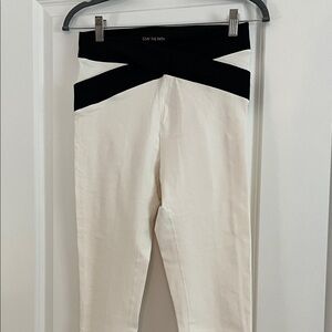 CALIA by Carrie Underwood Black and Cream Cropped Pants